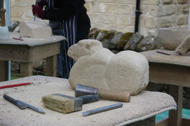 carving a sheep