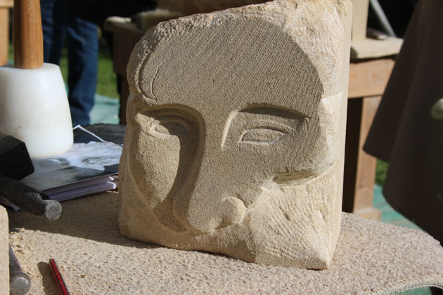 face carving in stone