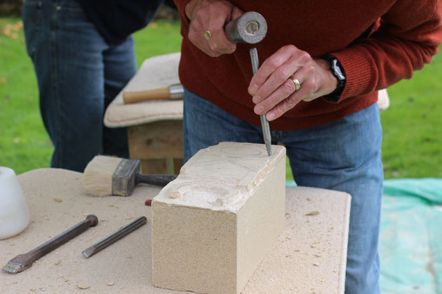 relief letter carving