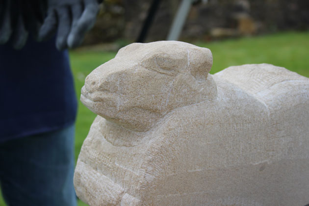 sheep carving