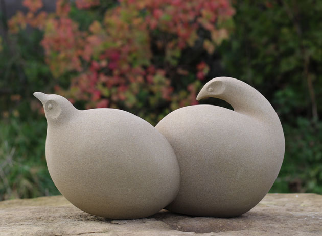 Two Birds stone sculpture