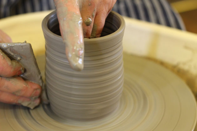 Pot throwing demonstration at Crafted by Hand Masham