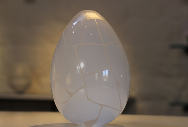 Glass egg by Gillies Jones
