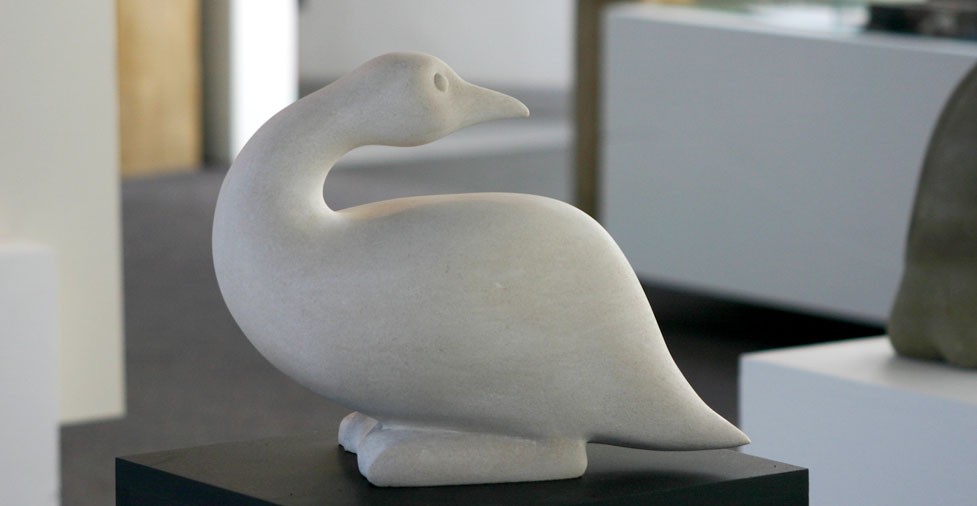 White bird sculpture