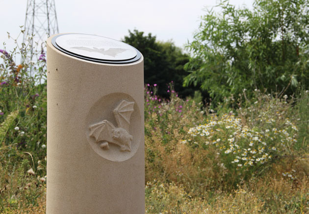 Carving of a pipistrelle bat