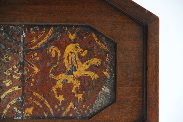 Lion Rampant on tile from Ypres Post Office