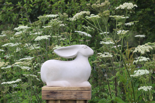 Hogweed Hare - hare stone scupture