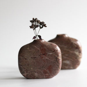 Simple stone stem vase