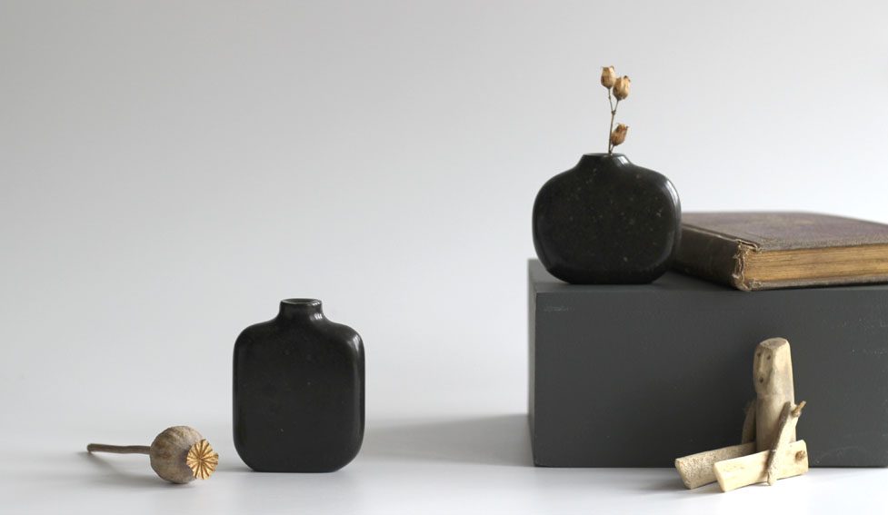 Vases in Stanhope Black Marble