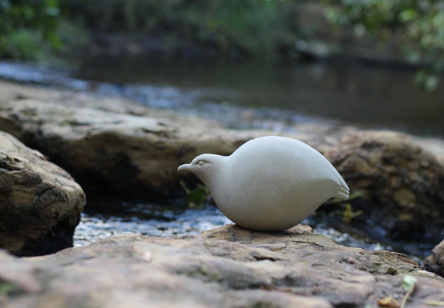 Crake bird sculpture