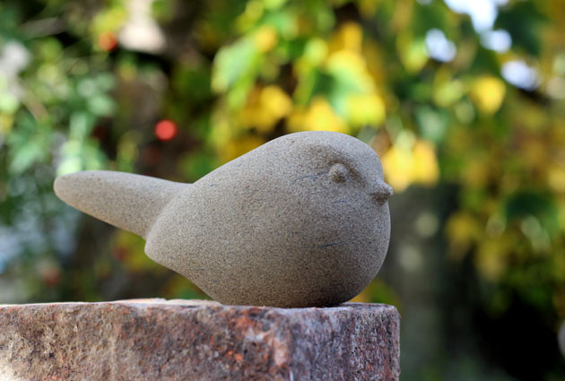 Bird stone sculpture 