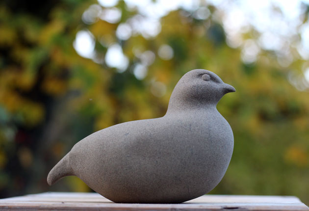 Partridge sculpture