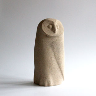 Owl stone sculpture