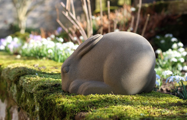 Hare stone sculpture