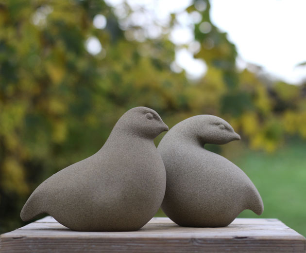 Partridge sculpture