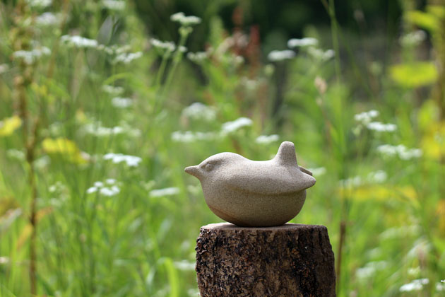 small bird sculpture