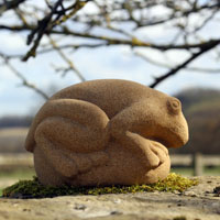 Frog sculpture
