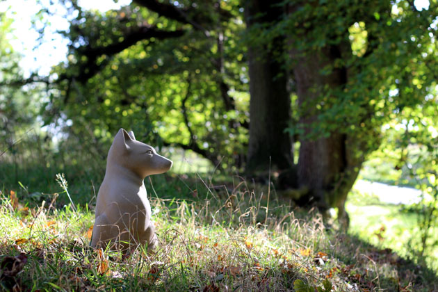 Sitting Fox sculpture