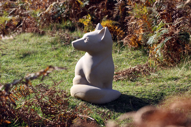 Sitting Fox sculpture