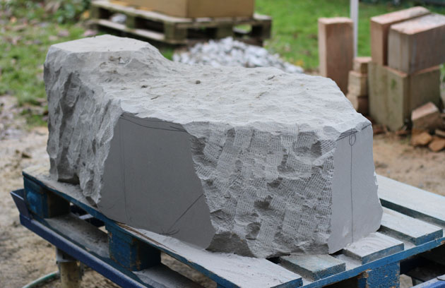 Carving a Leaf Birdbath