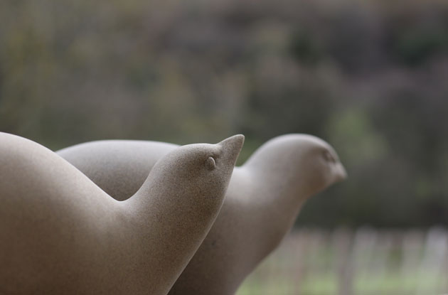 Corncrake sculpture close view