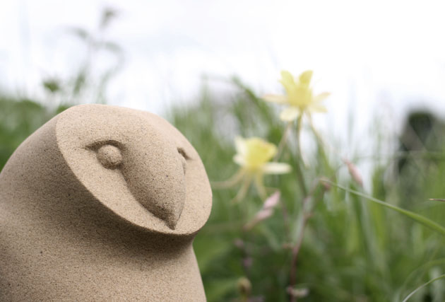 Owl sculpure in the garden