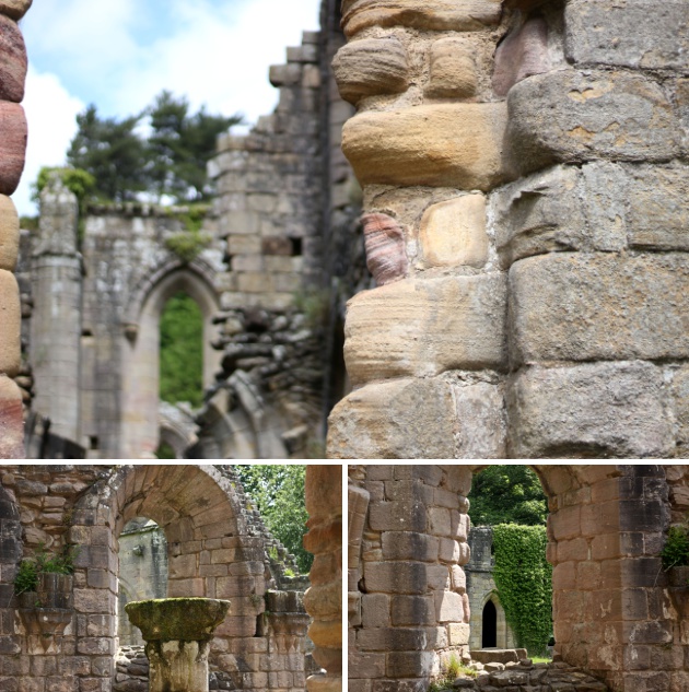 Worn old stones at Fountains Abbey