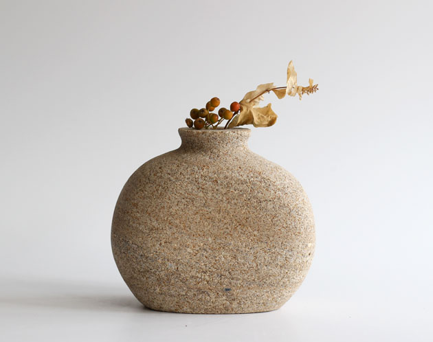 Bud vase in stone