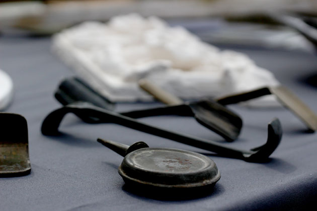 plastering tools on display