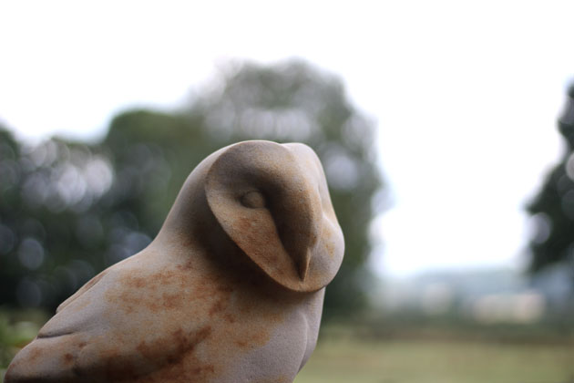Detail of Barn Owl Sculpture