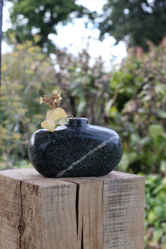 stem vase in stone