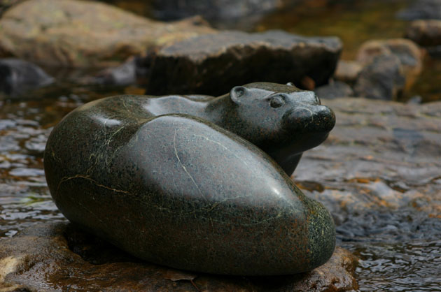 Otter sculpture