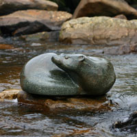 Soapstone otter sculpture