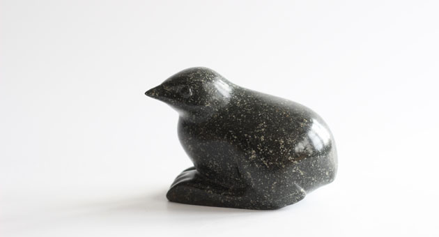 Hatchling bird sculpture