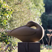 Curlew bird sculpture