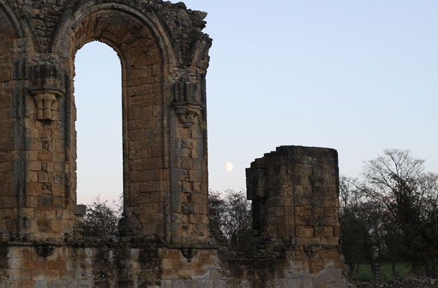 Arched ruins at Byland Abbey