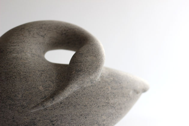 detail of bird stone sculpture