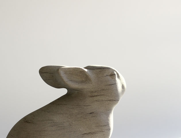 Rabbit sculpture detail