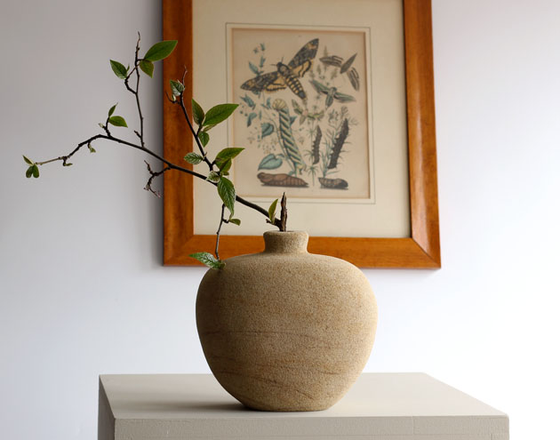 Vase with spring stems