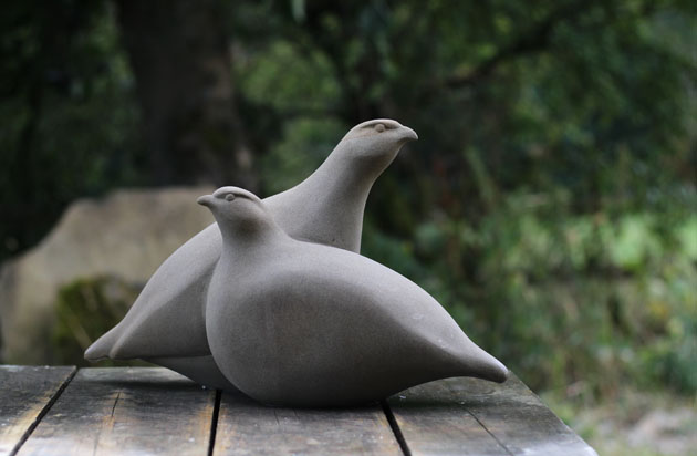 Partridges sculpture