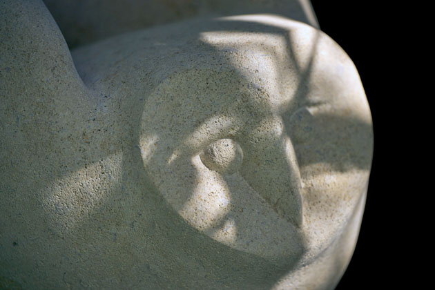 detail of owl sculpture