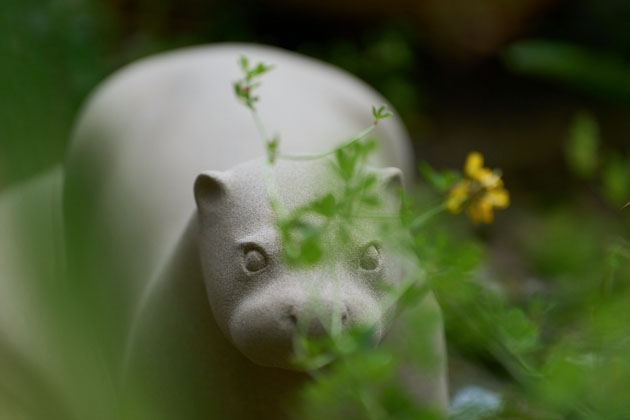 Otter stone sculpture