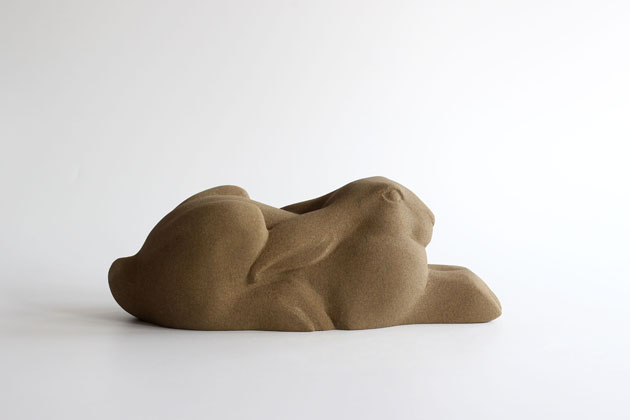 Lying down Hare sculpture