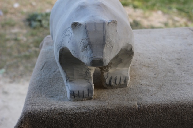 Badger sculpture