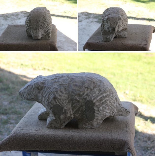 Badger sculpture